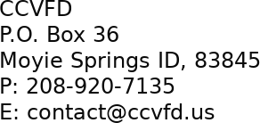 CCVFD Contact Info